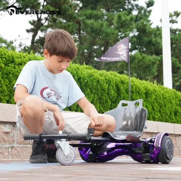 EVERCROSS TECH 6,5" Hoverboards mit Sitz, Self Balance Scooter mit Bluetooth & LED, Hover Board mit Hoverkart mit 4Ah Batterie für Kinder Jügen Erwachsen - Image 6