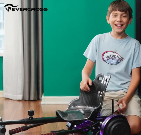 EVERCROSS TECH 6,5" Hoverboards mit Sitz, Self Balance Scooter mit Bluetooth & LED, Hover Board mit Hoverkart mit 4Ah Batterie für Kinder Jügen Erwachsen - Image 5