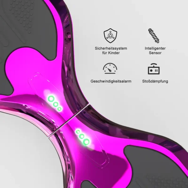 EVERCROSS TECH 6,5" Hoverboards mit Sitz, Self Balance Scooter mit Bluetooth & LED, Hover Board mit Hoverkart mit 4Ah Batterie für Kinder Jügen Erwachsen - Image 3